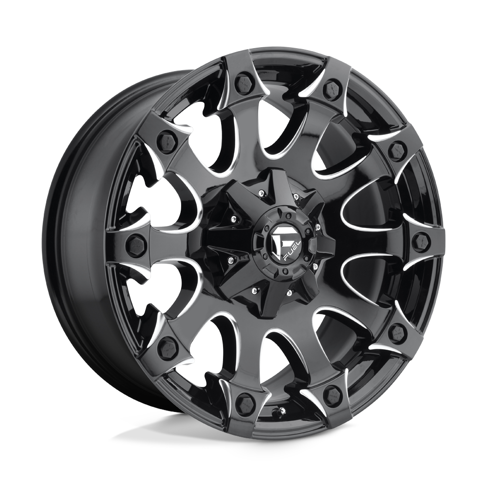 Fuel 1Pc D578 Battle Axe 17X9 +1 Gloss Black Milled