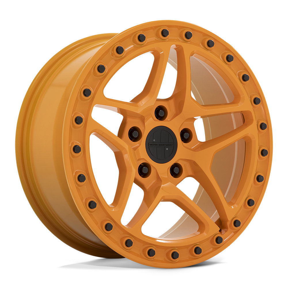 Victor Equipment Berg 17X8 +10 Gloss Orange W/ Black Bolts