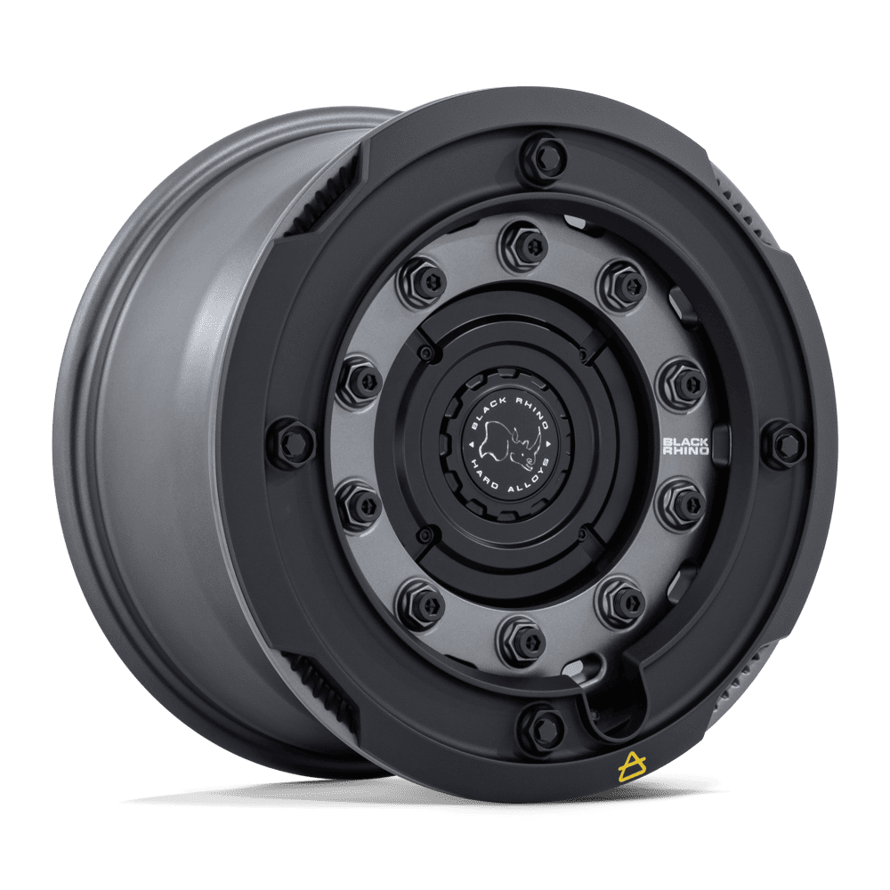 Black Rhino Hard Alloys Br027 Arx 17X8.5 +0 Gun Black W/ Matte Black Ring