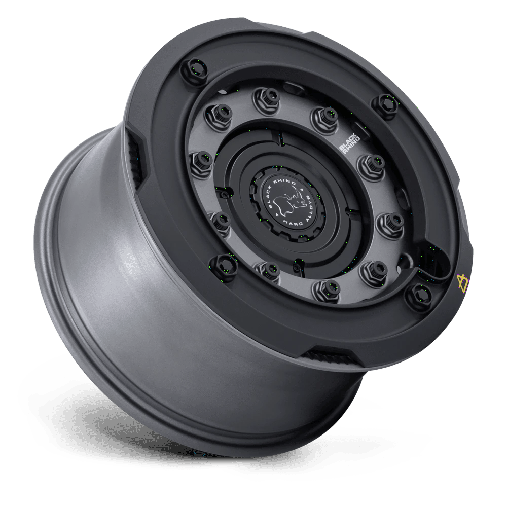 Black Rhino Hard Alloys Br027 Arx 17X8.5 +0 Gun Black W/ Matte Black Ring