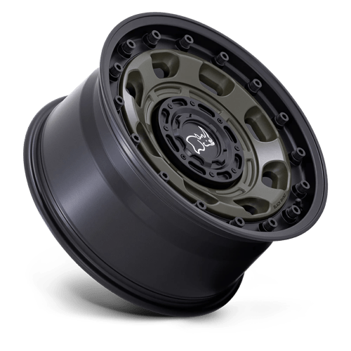 Black Rhino Hard Alloys Atlas 16X8 +38 Olive Drab Green W/ Black Lip