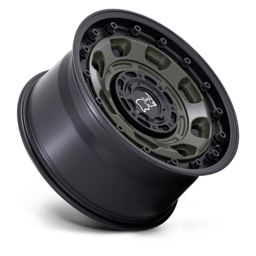 Black Rhino Hard Alloys Atlas 20X10 -18 Olive Drab Green W/ Black Lip