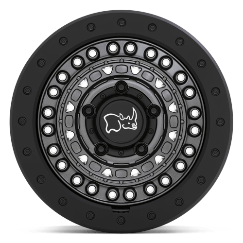 Black Rhino Hard Alloys Barricade 17X8.5 +0 Gun Black W/ Black Rock Guard