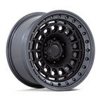 Black Rhino Hard Alloys Br014 Sahara 17X9 +0 Matte Black W/ Gunmetal Lip