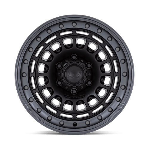 Black Rhino Hard Alloys Br014 Sahara 17X9 +0 Matte Black W/ Gunmetal Lip