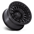 Black Rhino Hard Alloys Br014 Sahara 17X9 +0 Matte Black W/ Gloss Black Lip