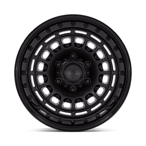 Black Rhino Hard Alloys Br014 Sahara 17X9 +0 Matte Black W/ Gloss Black Lip