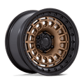 Black Rhino Hard Alloys Br014 Sahara 17X9 +0 Matte Bronze W Gloss Black Lip