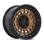 Black Rhino Hard Alloys Br014 Sahara 17X9 +0 Matte Bronze W Gloss Black Lip