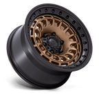 Black Rhino Hard Alloys Br014 Sahara 17X9 -12 Matte Bronze W Gloss Black Lip