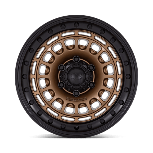 Black Rhino Hard Alloys Br014 Sahara 17X9 +0 Matte Bronze W Gloss Black Lip
