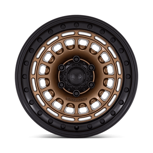 Black Rhino Hard Alloys Br014 Sahara 17X9 +0 Matte Bronze W Gloss Black Lip