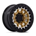 Black Rhino Hard Alloys Br016 Tusk 17X8.5 +0 Matte Gold W/ Machined Ring