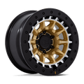 Black Rhino Hard Alloys Br016 Tusk 17X8.5 -10 Matte Gold W/ Machined Ring