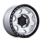Black Rhino Hard Alloys Br018 Voyager 17X8.5 -10 Silver Machined W/ M-Black Lip