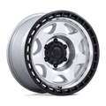 Black Rhino Hard Alloys Br018 Voyager 17X8.5 +0 Silver Machined W/ M-Black Lip