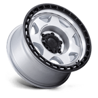 Black Rhino Hard Alloys Br018 Voyager 17X8.5 -10 Silver Machined W/ M-Black Lip