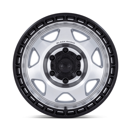 Black Rhino Hard Alloys Br018 Voyager 17X8.5 +0 Silver Machined W/ M-Black Lip