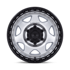 Black Rhino Hard Alloys Br018 Voyager 17X8.5 -10 Silver Machined W/ M-Black Lip