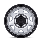 Black Rhino Hard Alloys Br018 Voyager 17X8.5 +0 Silver Machined W/ M-Black Lip