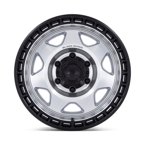 Black Rhino Hard Alloys Br018 Voyager 17X8.5 +0 Silver Machined W/ M-Black Lip