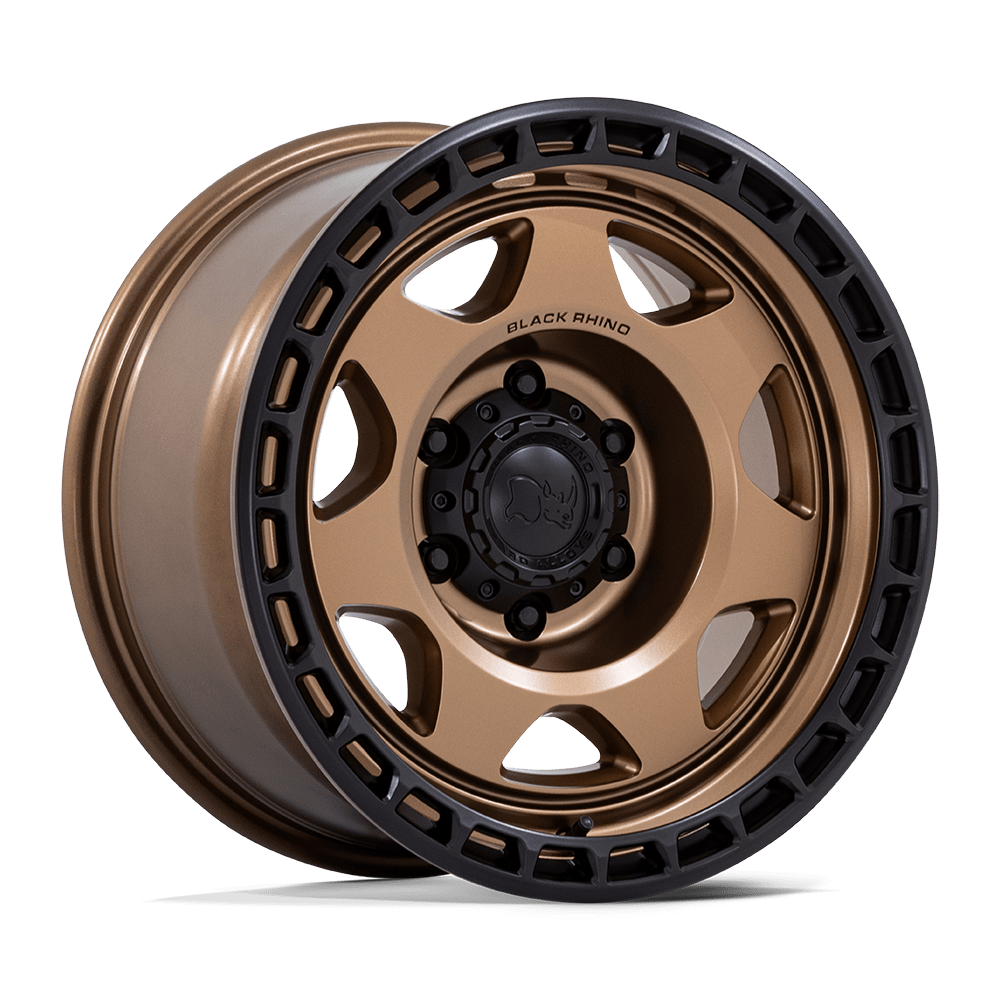 Black Rhino Hard Alloys Br018 Voyager 17X8.5 -10 Matte Bronze W/ M-Black Lip