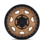 Black Rhino Hard Alloys Br018 Voyager 17X8.5 -10 Matte Bronze W/ M-Black Lip