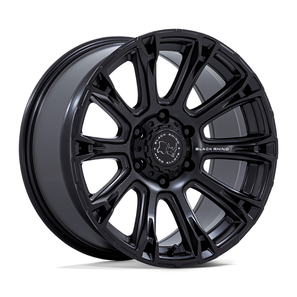 Black Rhino Hard Alloys Br020 Diamondback 17X9 +12 Matte Black