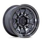 Black Rhino Hard Alloys Br021 Mondo 17X8.5 +20 Matte Gunmetal W/ G-Gray Lip