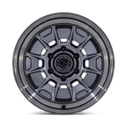 Black Rhino Hard Alloys Br021 Mondo 18X9 +12 Matte Gunmetal W/ G-Gray Lip