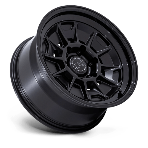 Black Rhino Hard Alloys Br021 Mondo 18X9 +12 Matte Black W/ Gloss Black Lip