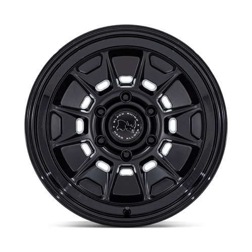 Black Rhino Hard Alloys Br021 Mondo 17X8.5 +20 Matte Black W/ Gloss Black Lip