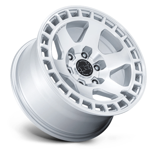 Black Rhino Hard Alloys Br022 Bahari 17X8.5 +0 Gloss Silver W/ Machined Face