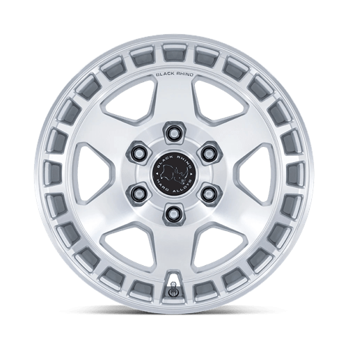 Black Rhino Hard Alloys Br022 Bahari 17X8.5 -10 Gloss Silver W/ Machined Face