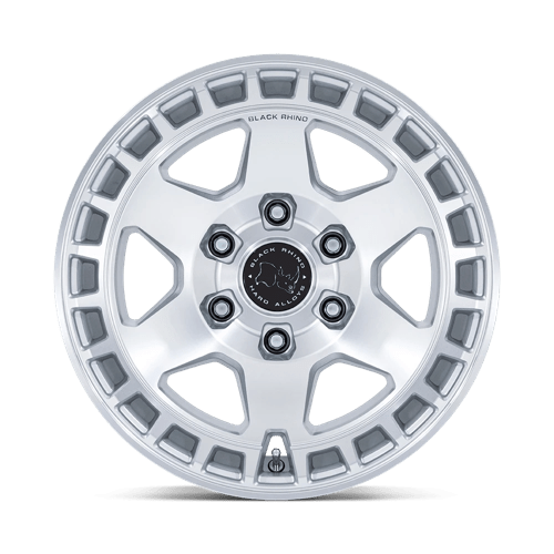 Black Rhino Hard Alloys Br022 Bahari 17X8.5 +0 Gloss Silver W/ Machined Face