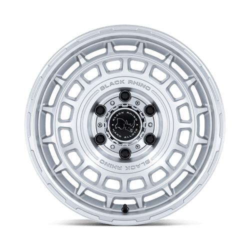 Black Rhino Hard Alloys Br024 Awol 17X8.5 +25 Silver W/ Machined Face