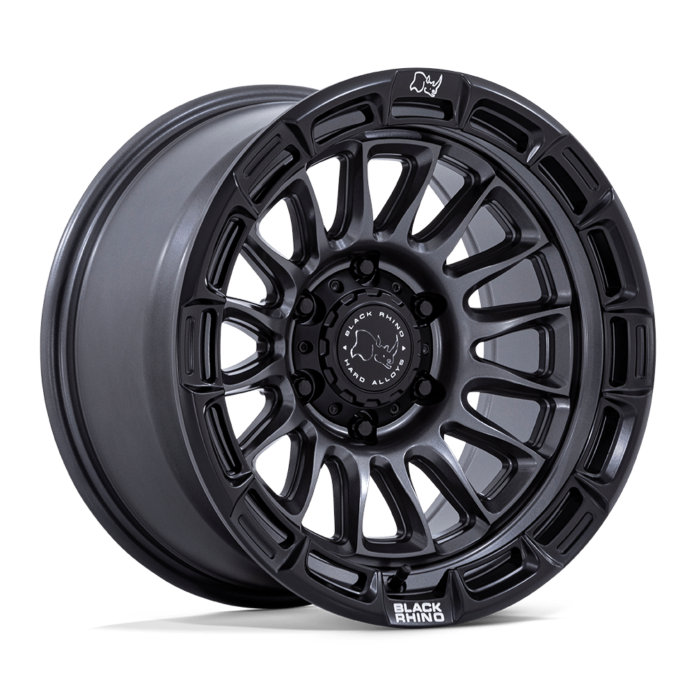 Black Rhino Hard Alloys Br025 Rival 17X9 -12 Matte Gunmetal W/ Matte Blk-Lp