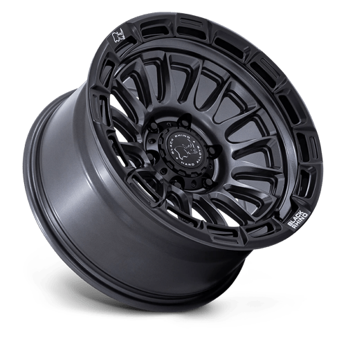 Black Rhino Hard Alloys Br025 Rival 17X8.5 +25 Matte Gunmetal W/ Matte Blk-Lp