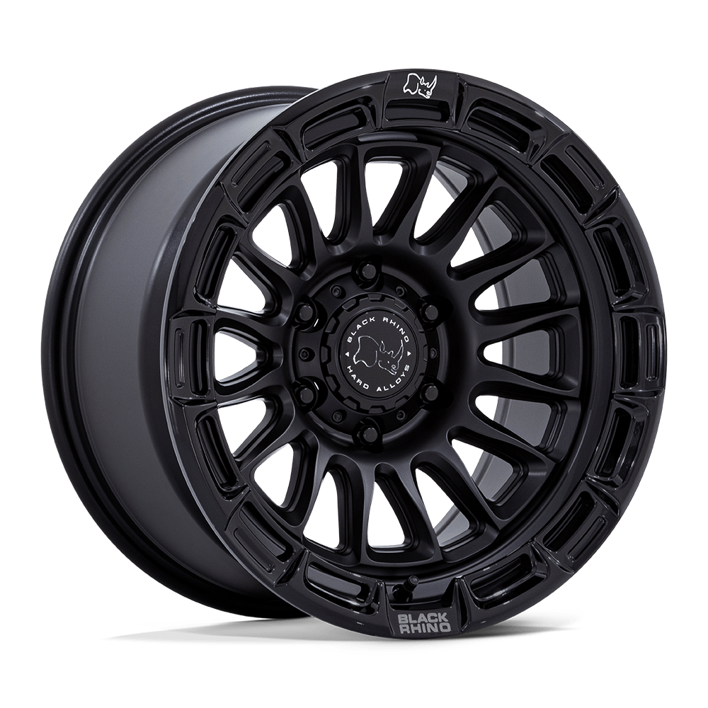 Black Rhino Hard Alloys Br025 Rival 17X9 +1 Matte Black W/ Gloss Blk-Lp