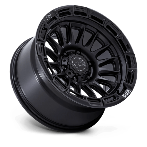 Black Rhino Hard Alloys Br025 Rival 17X9 +1 Matte Black W/ Gloss Blk-Lp
