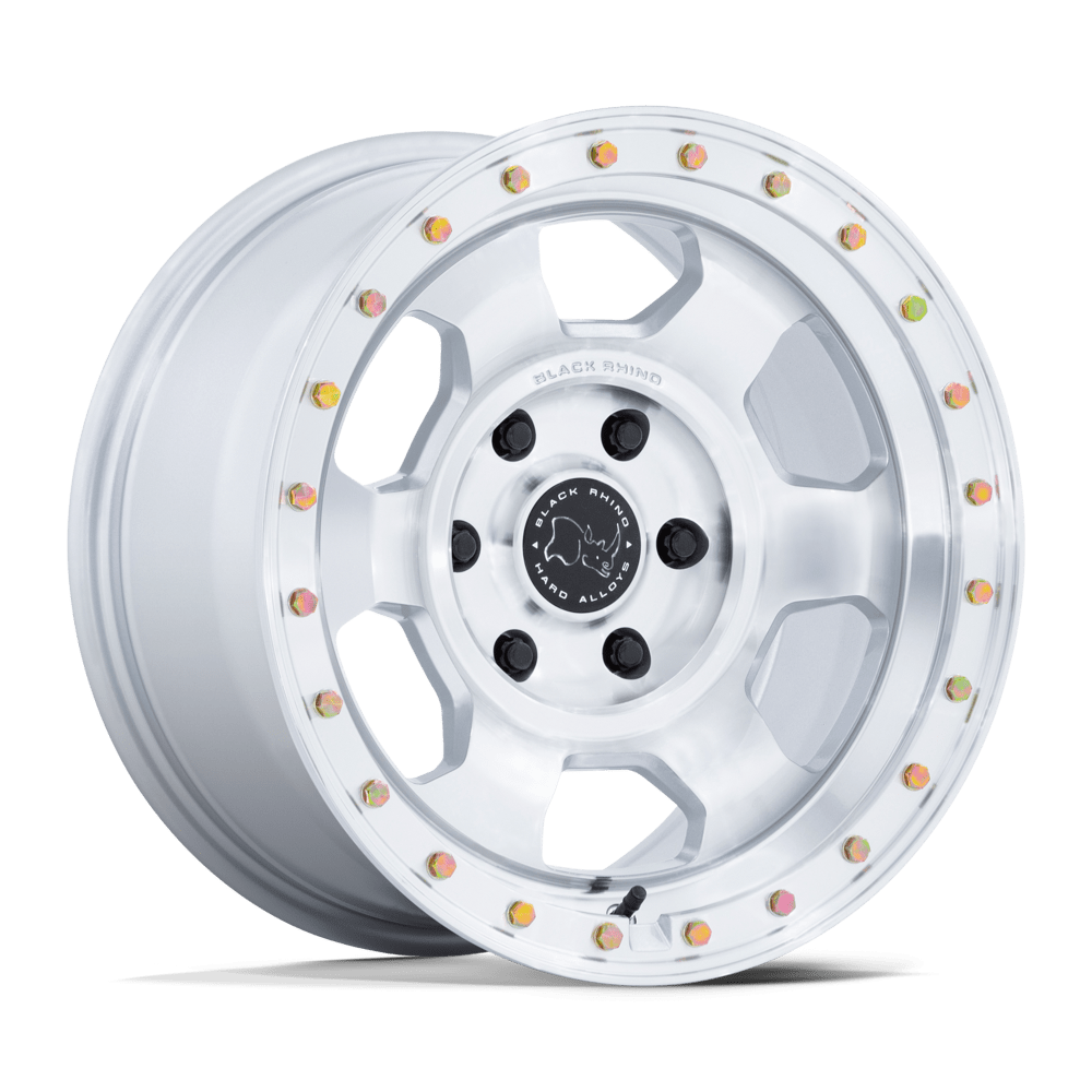Black Rhino Hard Alloys Br029 Trooper 17X8.5 +0 Gloss Silver W/ Machined Face