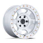 Black Rhino Hard Alloys Br029 Trooper 17X8.5 +25 Gloss Silver W/ Machined Face