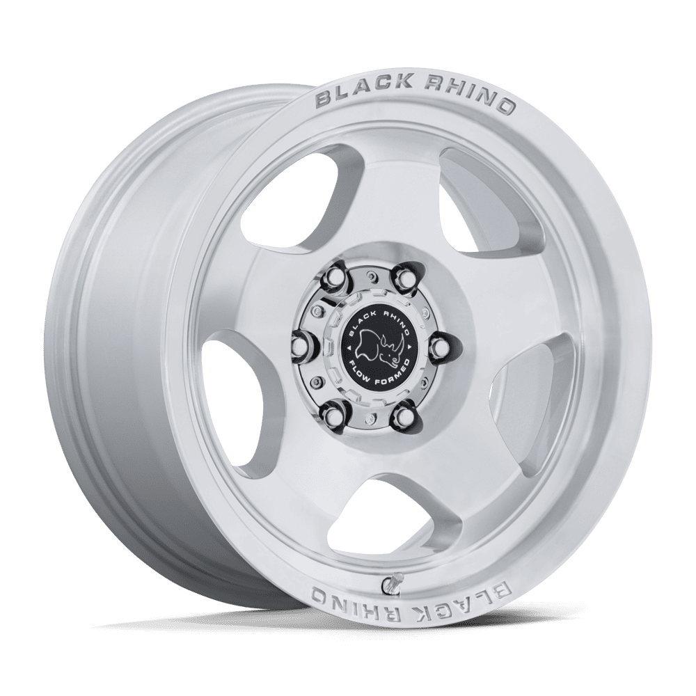 Black Rhino Hard Alloys Br031 Sol 17X8 +30 Gloss Silver W/ Machined Face