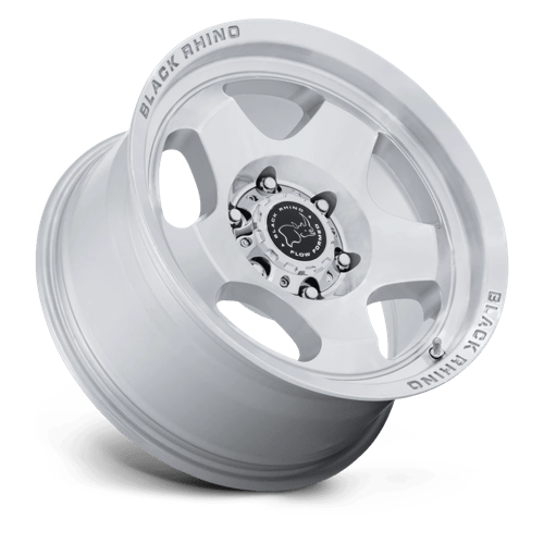 Black Rhino Hard Alloys Br031 Sol 17X9 +12 Gloss Silver W/ Machined Face