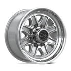 Black Rhino Hard Alloys Br032 Echo 18X9 +12 Gloss Silver W/ Machined Face