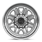 Black Rhino Hard Alloys Br032 Echo 18X9 +12 Gloss Silver W/ Machined Face