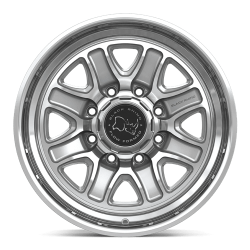 Black Rhino Hard Alloys Br032 Echo 18X9 +12 Gloss Silver W/ Machined Face