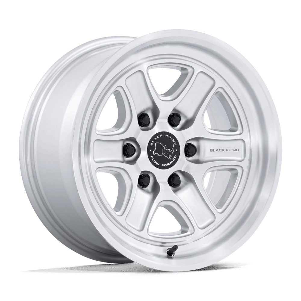 Black Rhino Hard Alloys Br032 Echo 18X9 +12 Gloss Silver W/ Machined Face