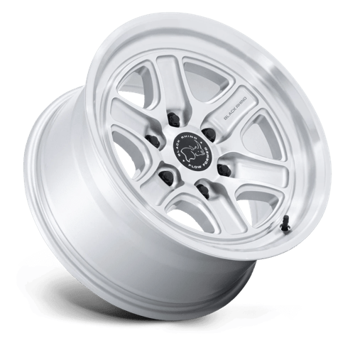Black Rhino Hard Alloys Br032 Echo 18X9 +12 Gloss Silver W/ Machined Face