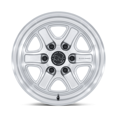 Black Rhino Hard Alloys Br032 Echo 17X8.5 +0 Gloss Silver W/ Machined Face